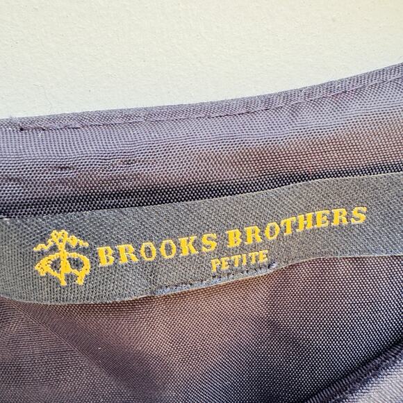 Brooks Brothers Women's Cotton Blend Sheath Dress Sleeveless Navy Blue 6 Petite - Picture 3 of 7